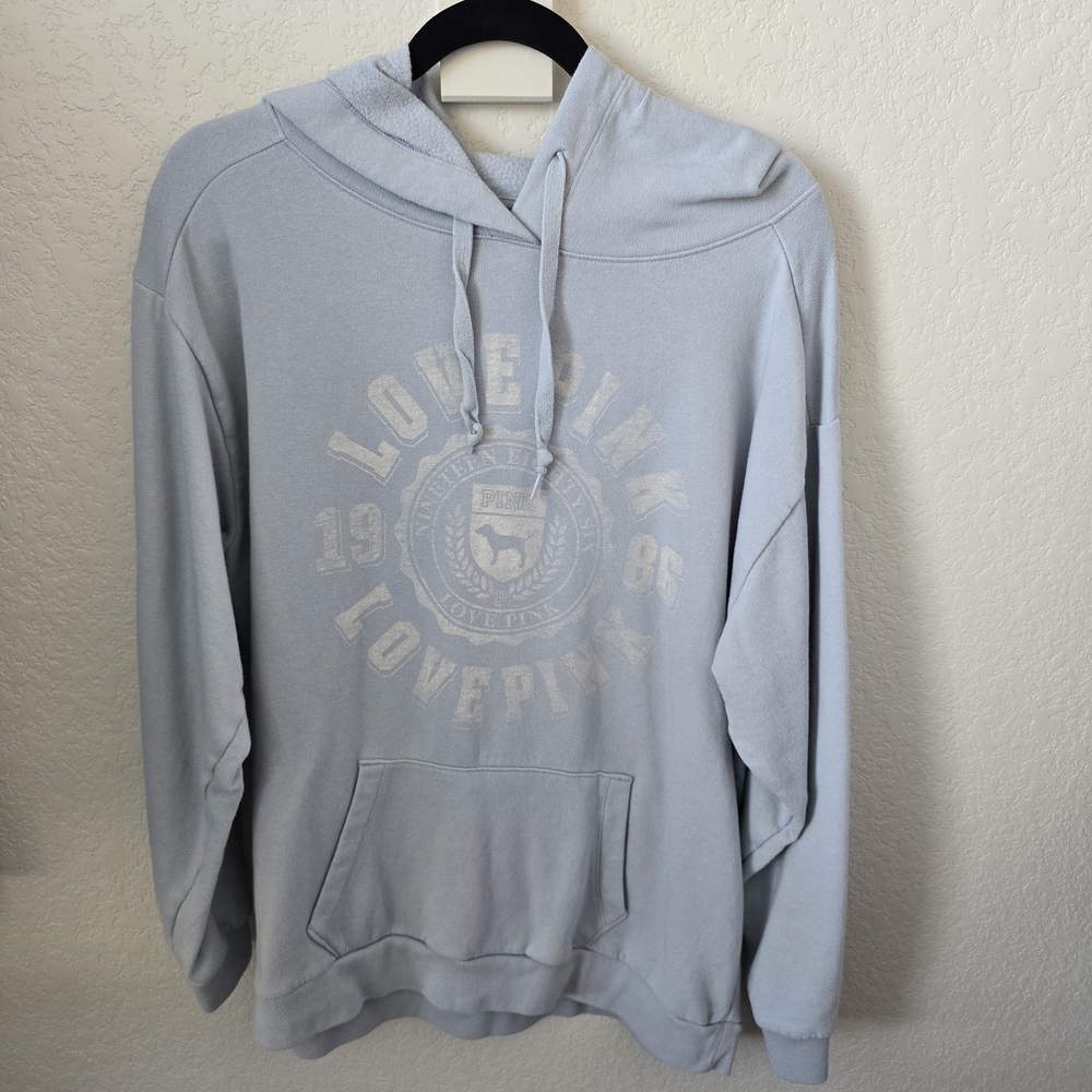 PINK Victoria's Secret Soft Blue Hoodie